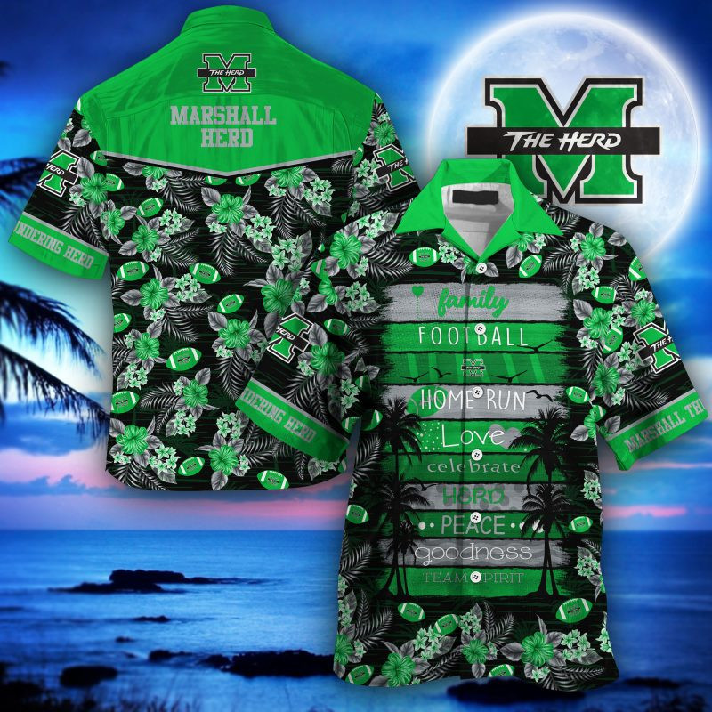 Marshall Thundering Herd NCAA Hawaiian Shirt