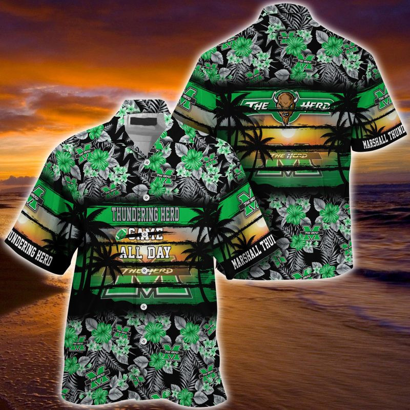 Marshall Thundering Herd NCAA Summer – Hawaii Shirt For This Season – Gift For Sport Lovers Floral Pattern