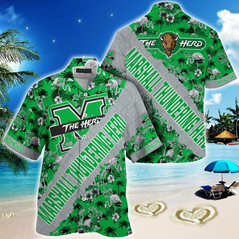 Marshall Thundering Herd NCAA Trending Summer – Hawaii Shirt For This Season – Gift For Sport Lovers With Tropical Patterns