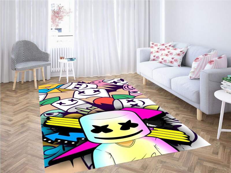 Marshmallow Dj Wallpaper Carpet Rectangle Rug