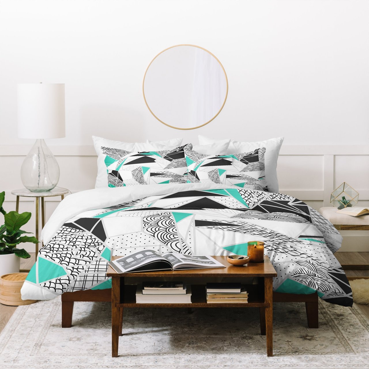 Marta Barragan Camarasa Abstract Geometric Shapes Duvet Cover Bedding Set