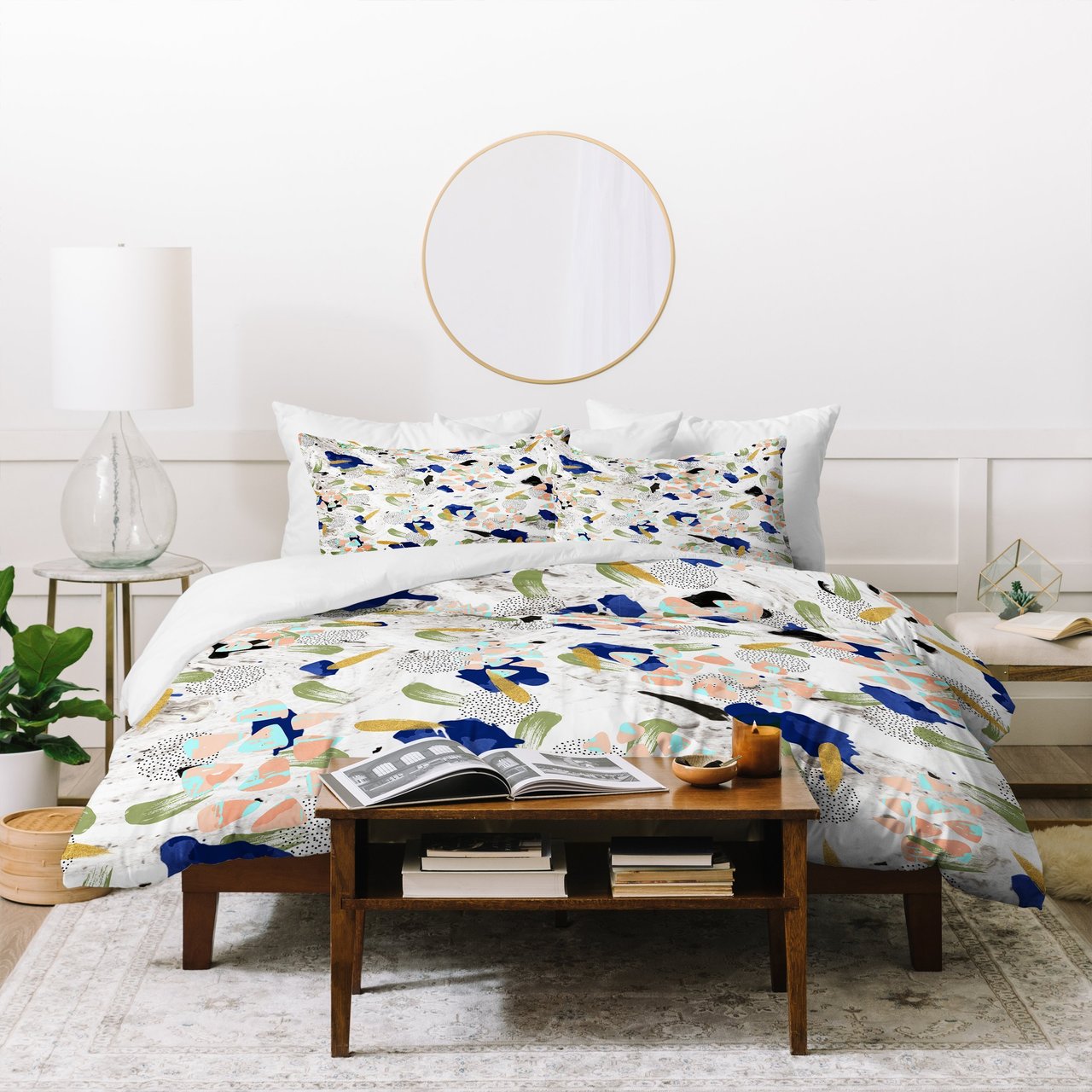Marta Barragan Camarasa Abstract Shapes Of Textures On Marble Ii Duvet Cover Bedding Set