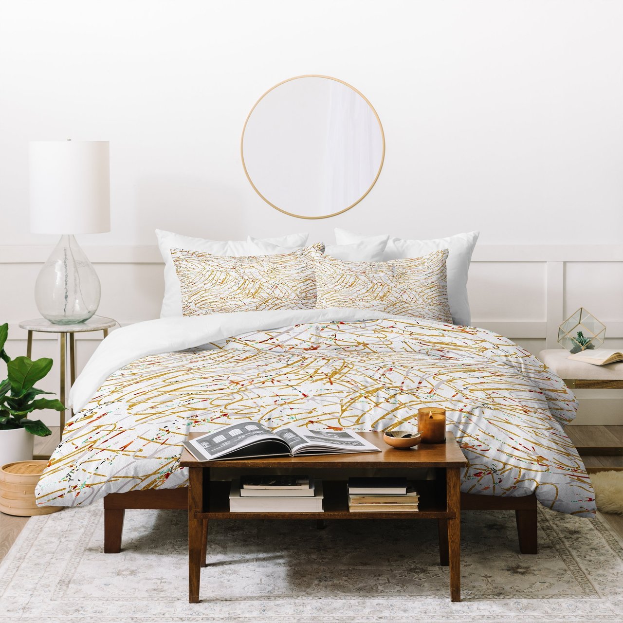 Marta Barragan Camarasa Abstract Strokes Duvet Cover Bedding Set