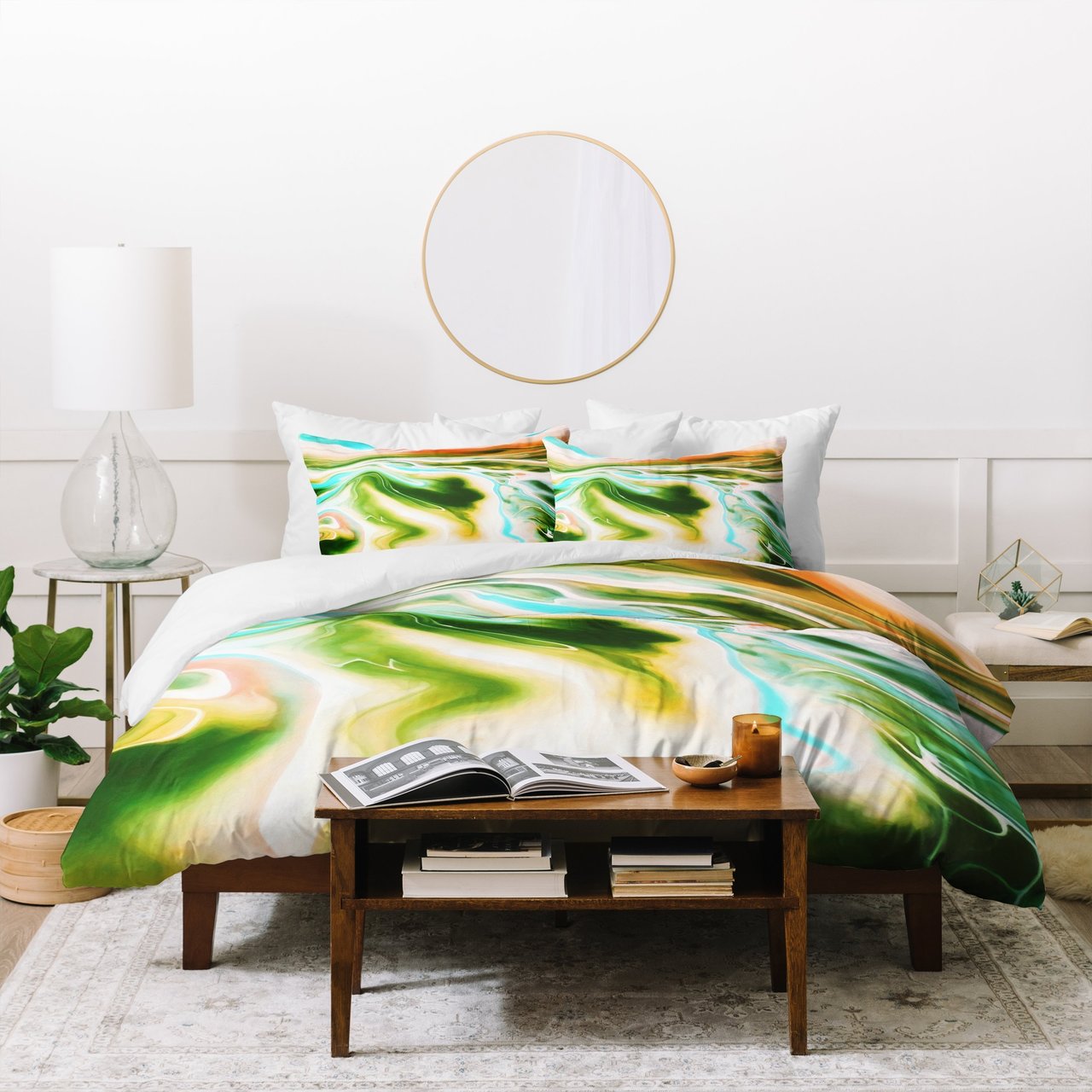 Marta Barragan Camarasa Abstract Watercolor Marble I Duvet Cover Bedding Set