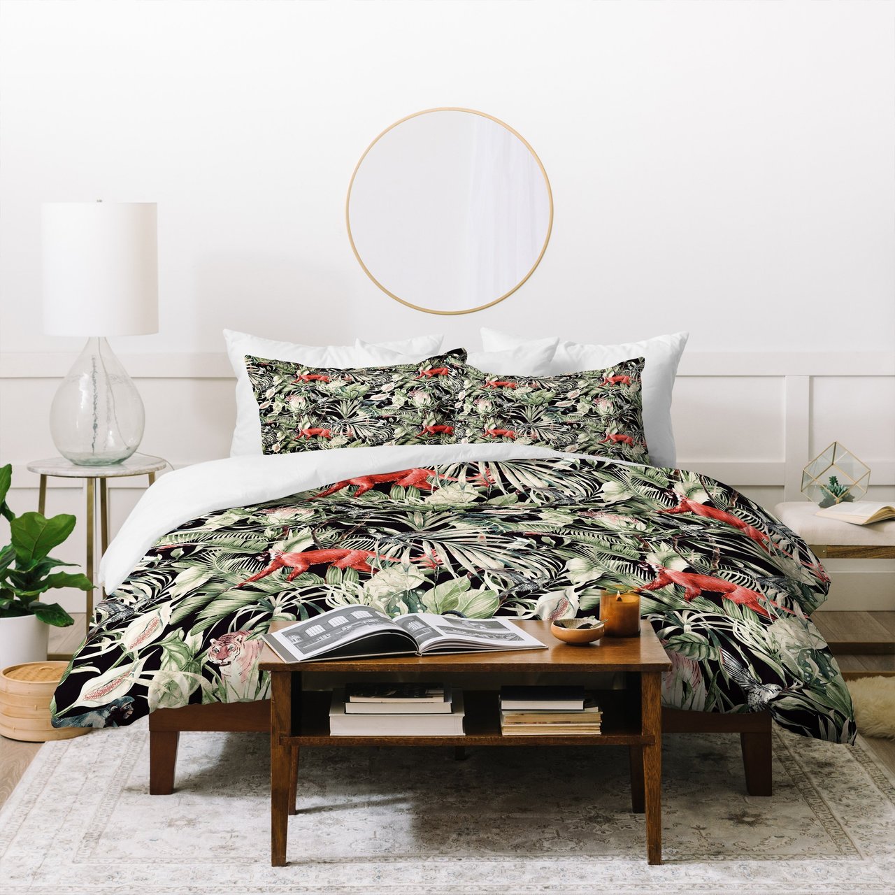 Marta Barragan Camarasa Animals In The Dark Of The Jungle Duvet Cover Bedding Set