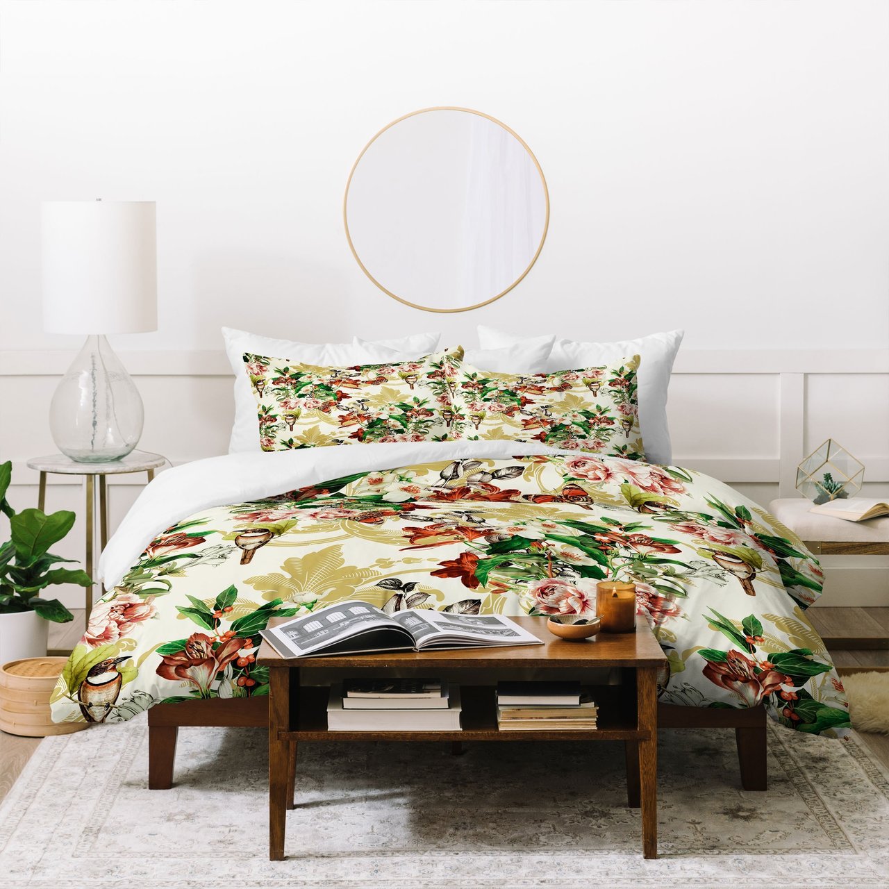 Marta Barragan Camarasa Baroque Flower Bouquet I Duvet Cover Bedding Set