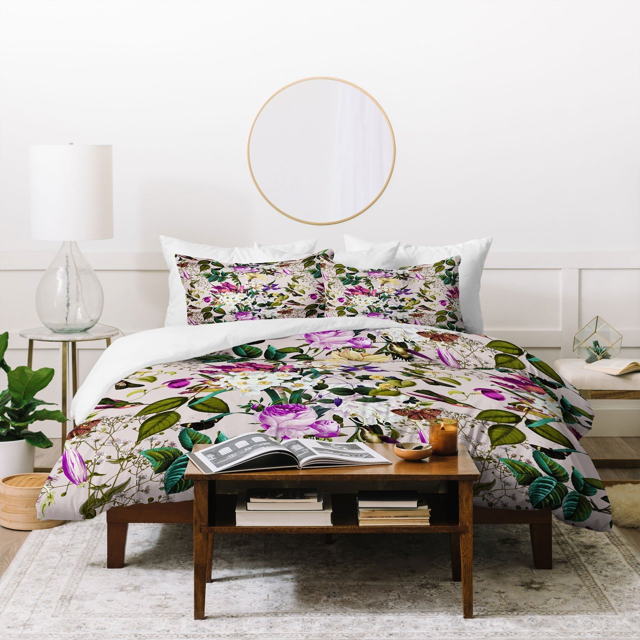 Marta Barragan Camarasa Bouquets And Hummingbirds Duvet Cover Bedding Set