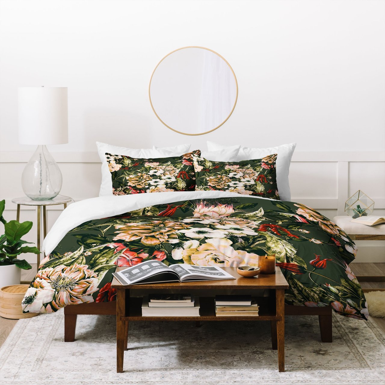 Marta Barragan Camarasa Dark Wild Floral 03 Duvet Cover Bedding Set