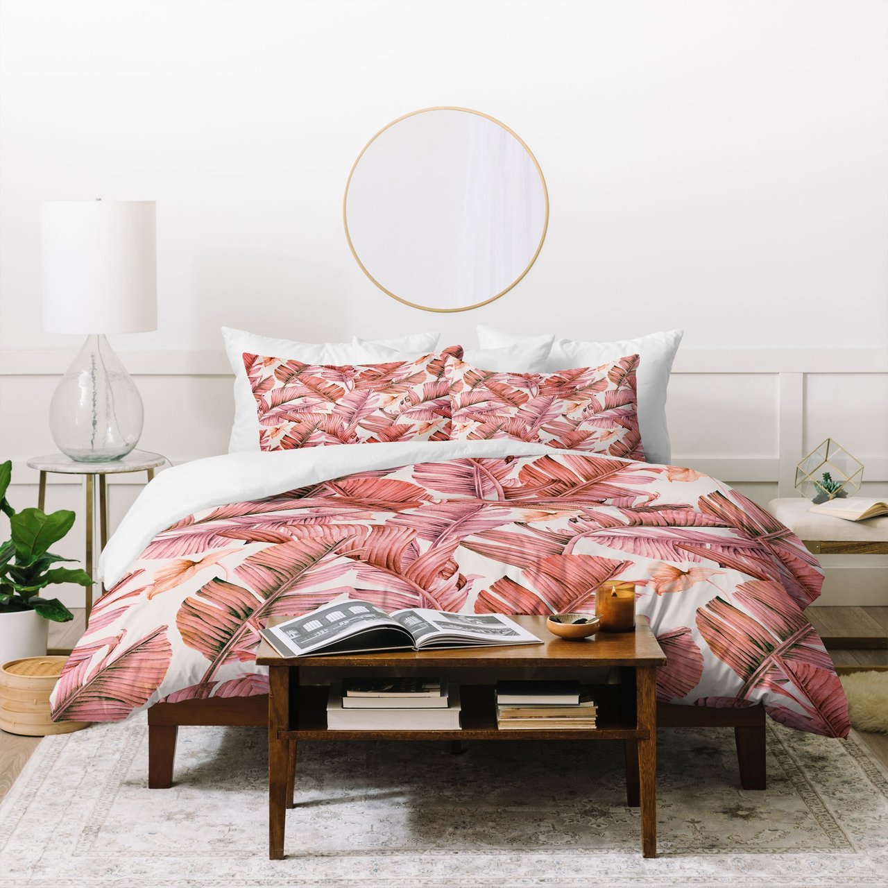 Marta Barragan Camarasa Jungle Paradise Pink Duvet Cover Bedding Set