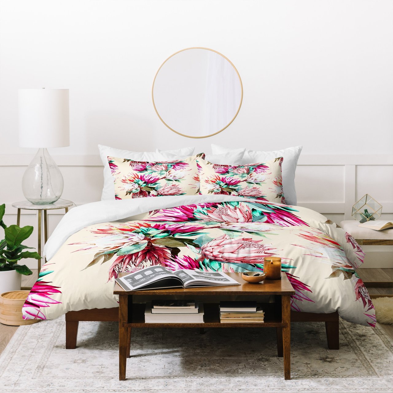Marta Barragan Camarasa King Proteas Bloom 02 Duvet Cover Bedding Set