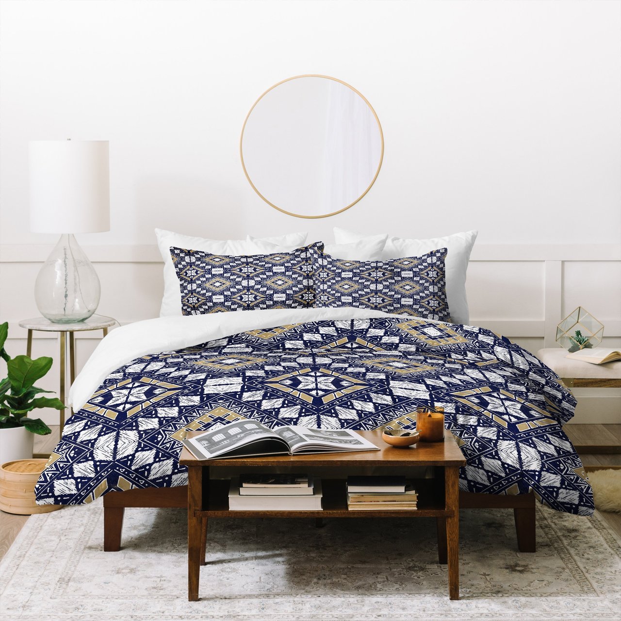 Marta Barragan Camarasa Mystic Tribal Of Gold And Blue Duvet Cover Bedding Set