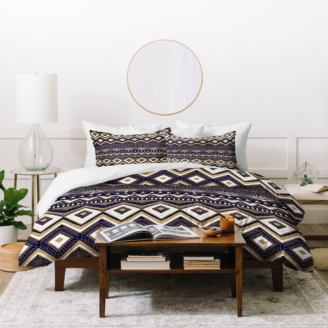 Marta Barragan Camarasa Mystic Tribal Of Gold And Blue Ii Duvet Cover Bedding Set