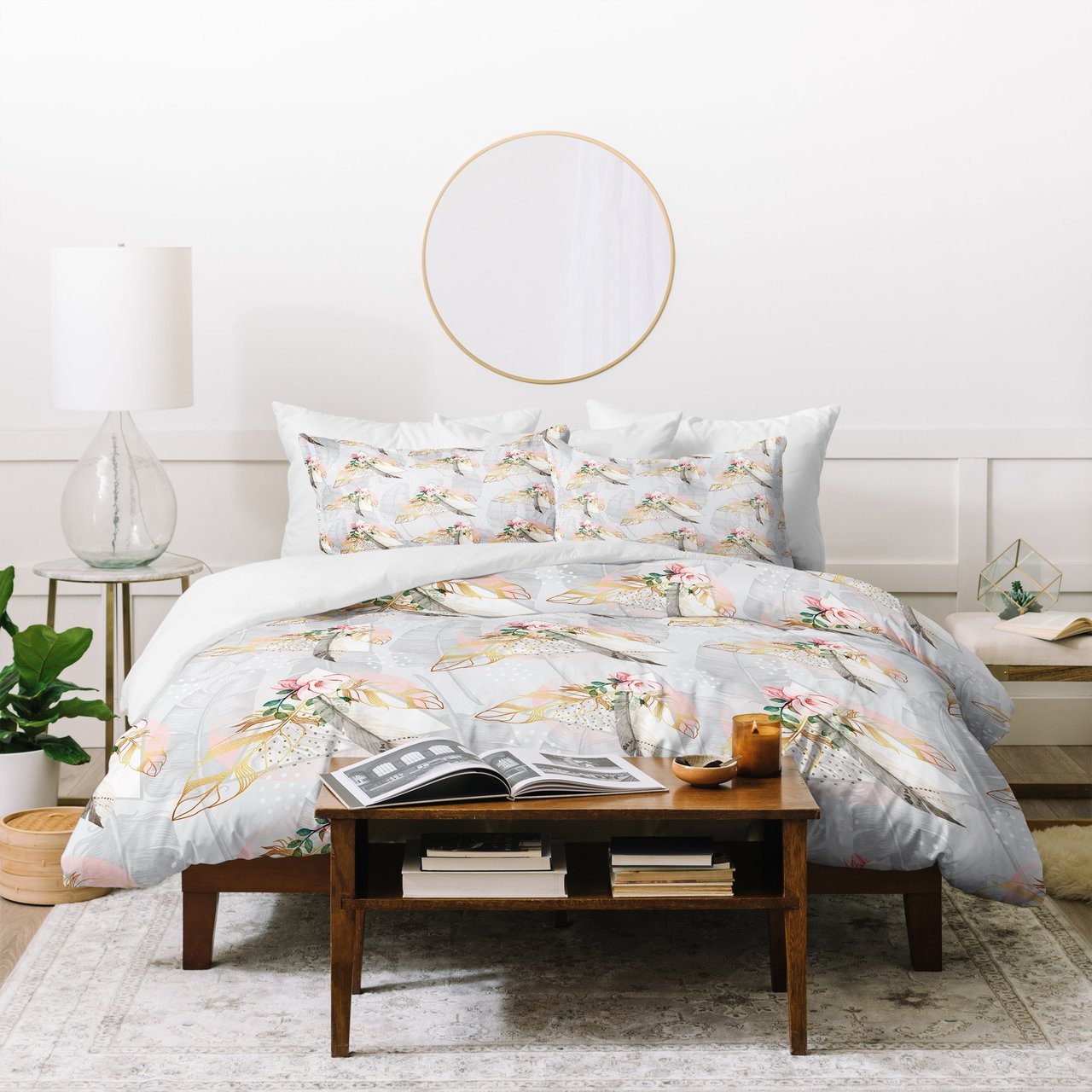 Marta Barragan Camarasa Romantic Boho Style Pattern Duvet Cover Bedding Set