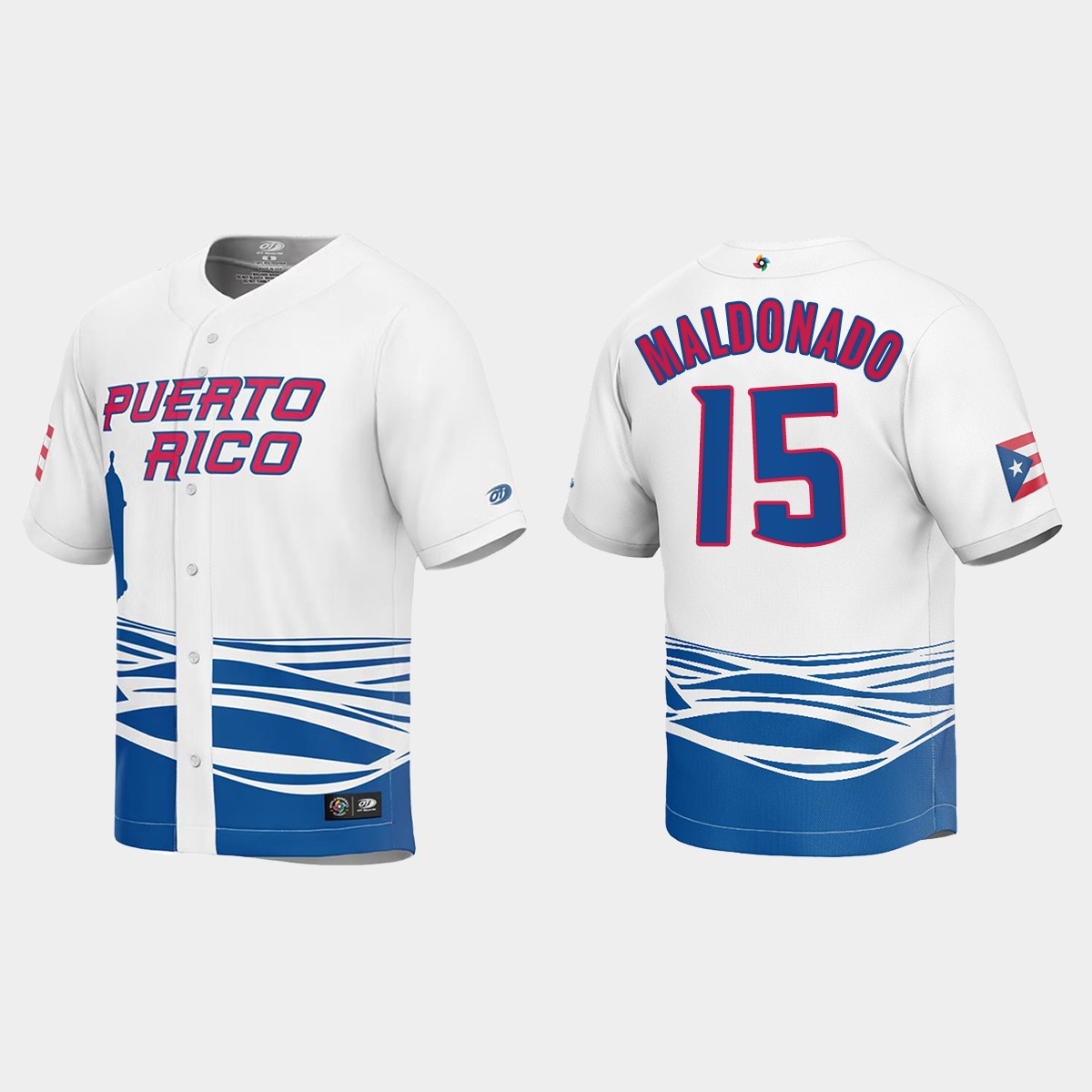 Martin Maldonado Puerto Rico 2023 World Classic Jersey - White