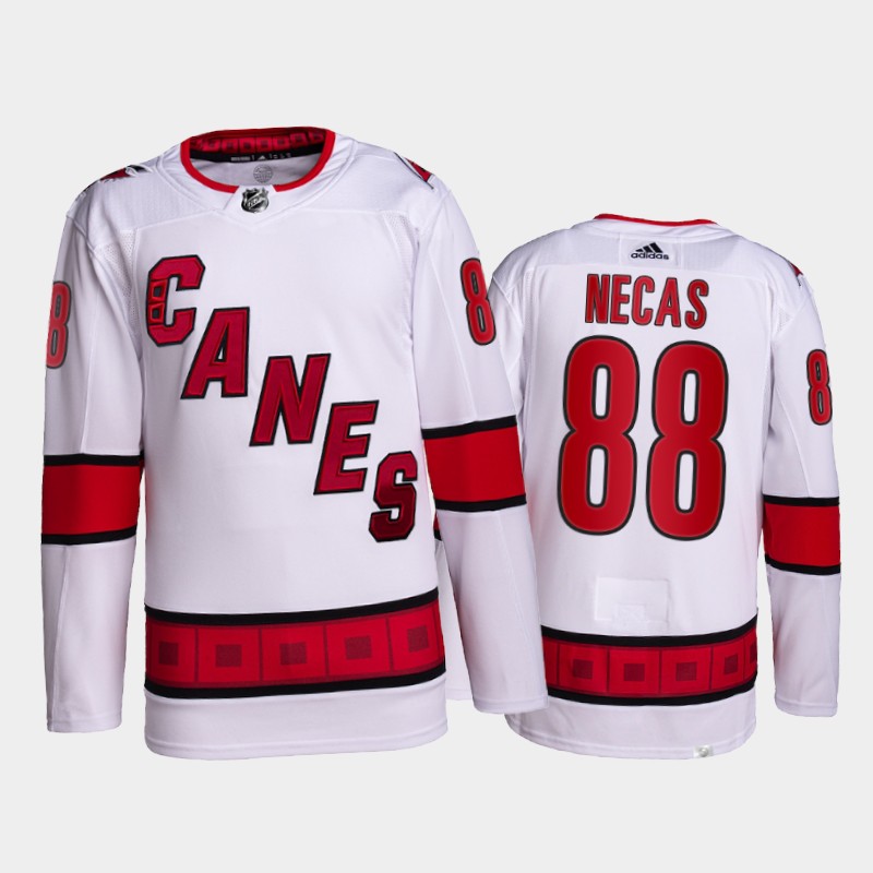 Martin Necas Carolina Hurricanes Pro Jersey 2021-22 White #88 Away Uniform