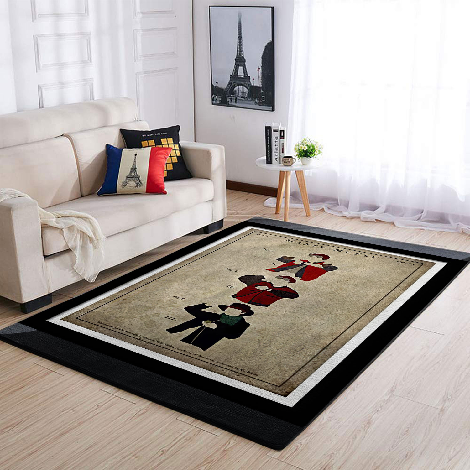 Marty Mcfly Back To The Future Delorean Doc Hill Valley Rectangle Rug