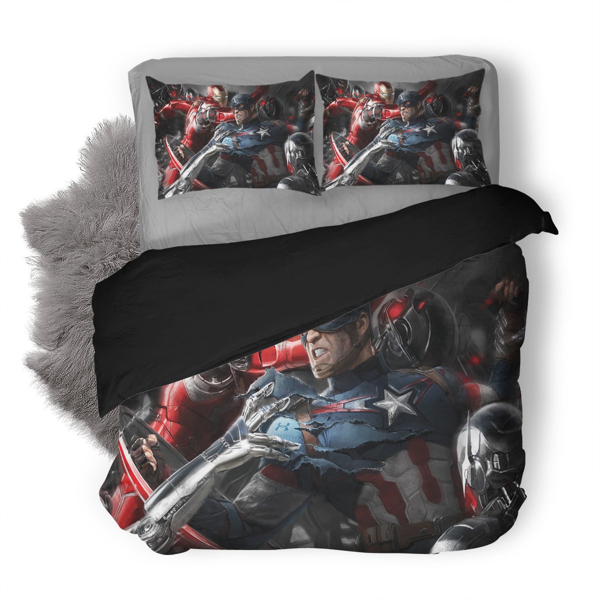 Marvel Avenger End Game Age Of Ultron Captain America3 D Customized Duvet Cover Bedding Set