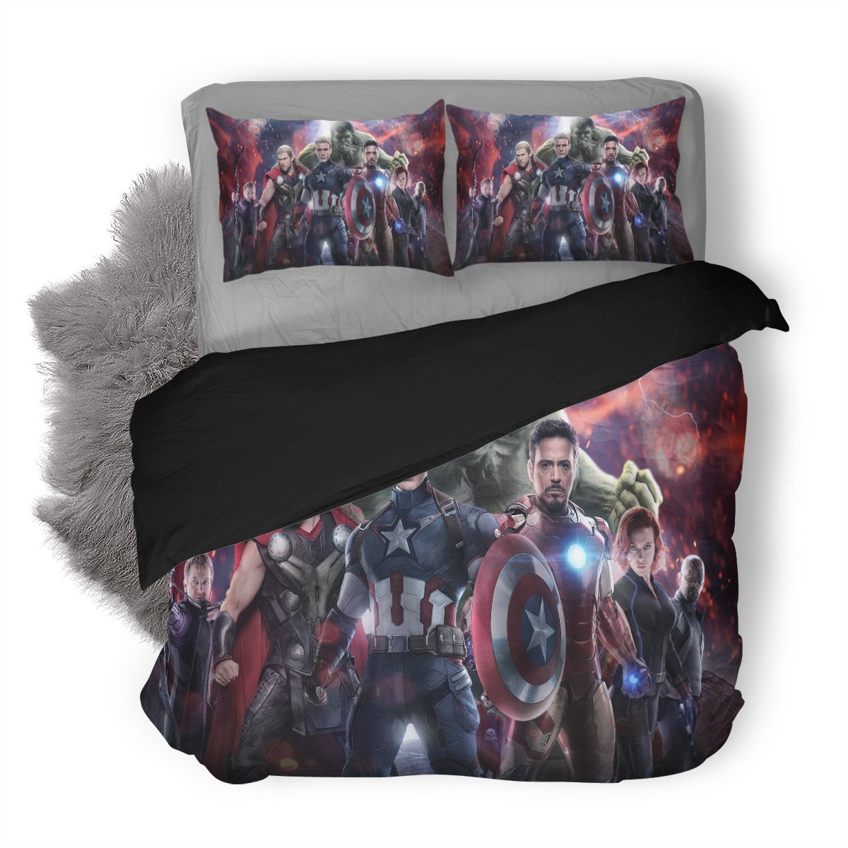 Marvel Avenger End Game Comic D Customized Duvet Cover Bedding Set