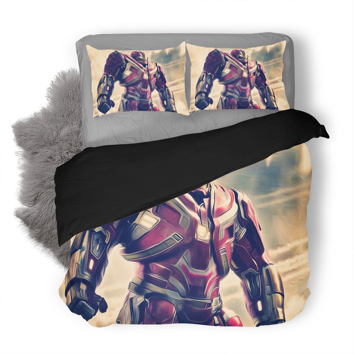 Marvel Avenger End Game Hulk Buster D Customized Duvet Cover Bedding Set