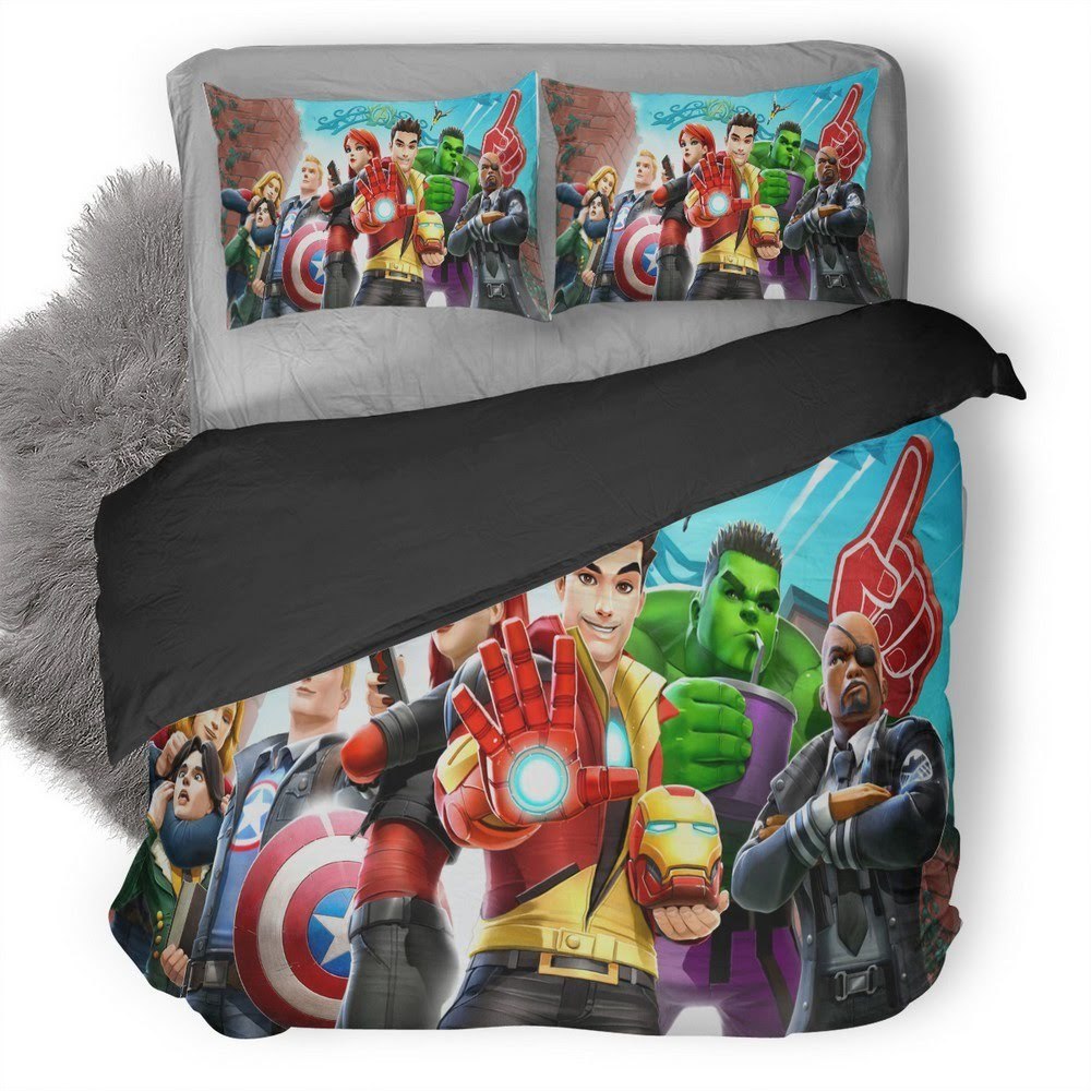 Marvel Avengers Academy 3D Customized Duvet Cover Bedding Set