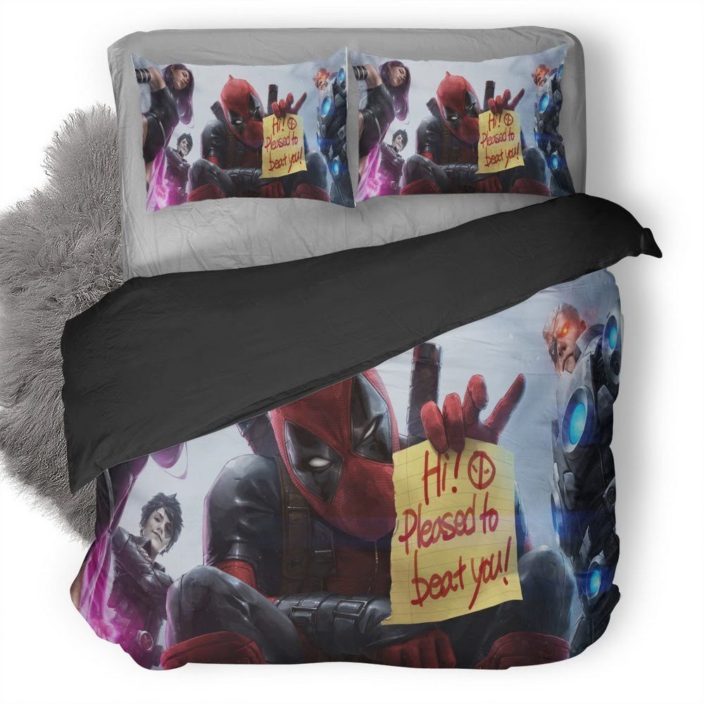 Marvel Future Fight Deadpool X-Force Team 3D Customized Duvet Cover Bedding Set