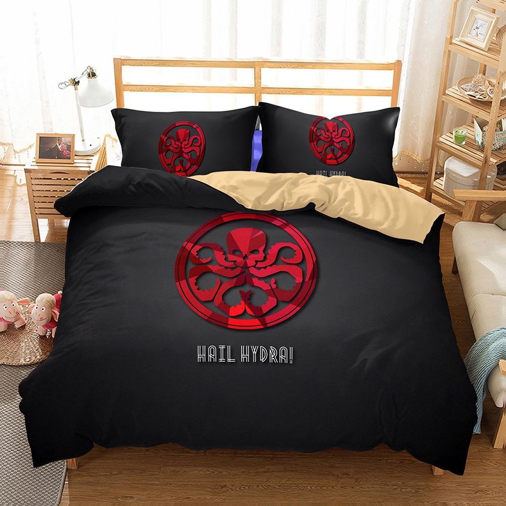 Marvel Hail Hydra 3D Customized Duvet Cover Bedding Set