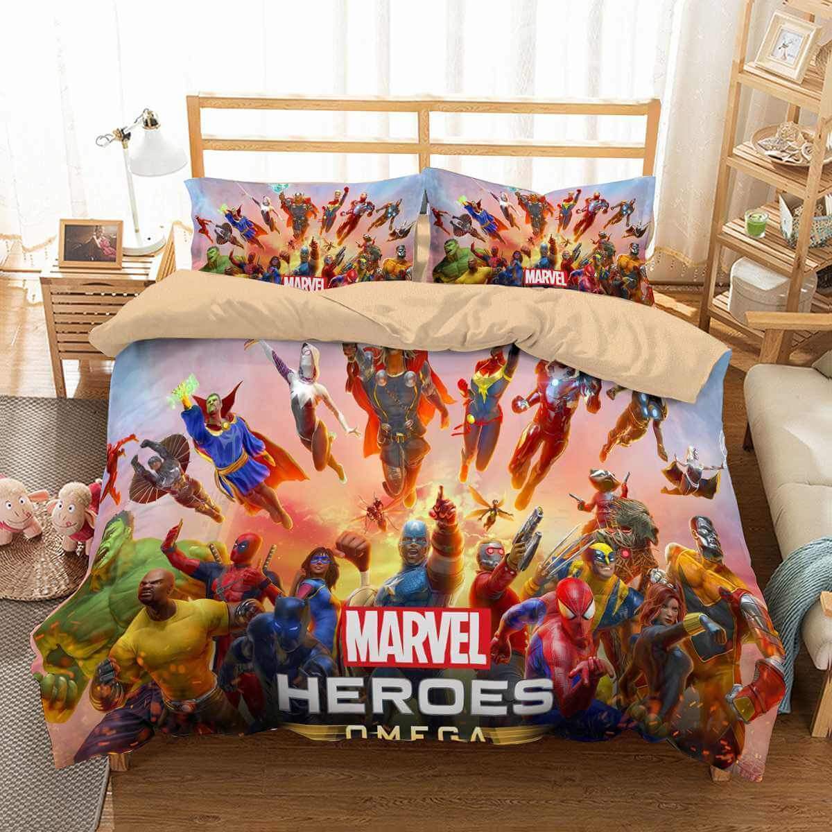 Marvel Heroes 3D Customized Duvet Cover Bedding Set
