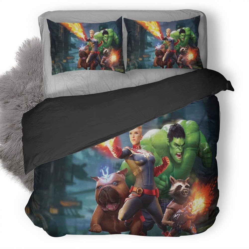 Marvel Powers United Vr 3D Customized Duvet Cover Bedding Set