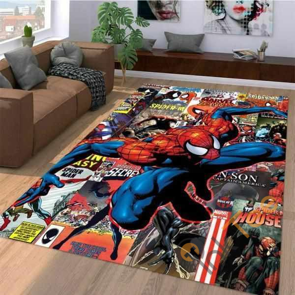 Marvel Superhero Spiderman Comic Area Rectangle Rug