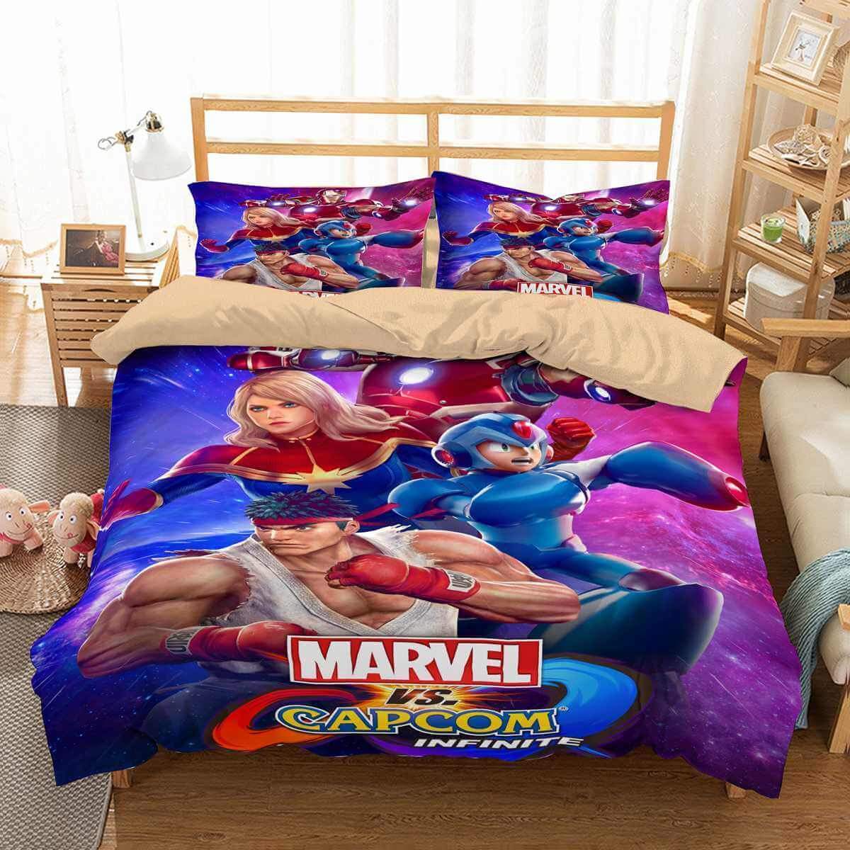 Marvel Vs Capcom Infinite 3D Customized Duvet Cover Bedding Set