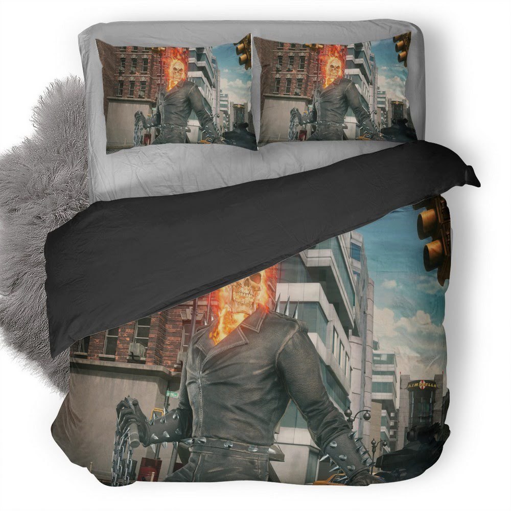 Marvel Vs Capcom Infinite Ghost Rider 3D Customized Duvet Cover Bedding Set
