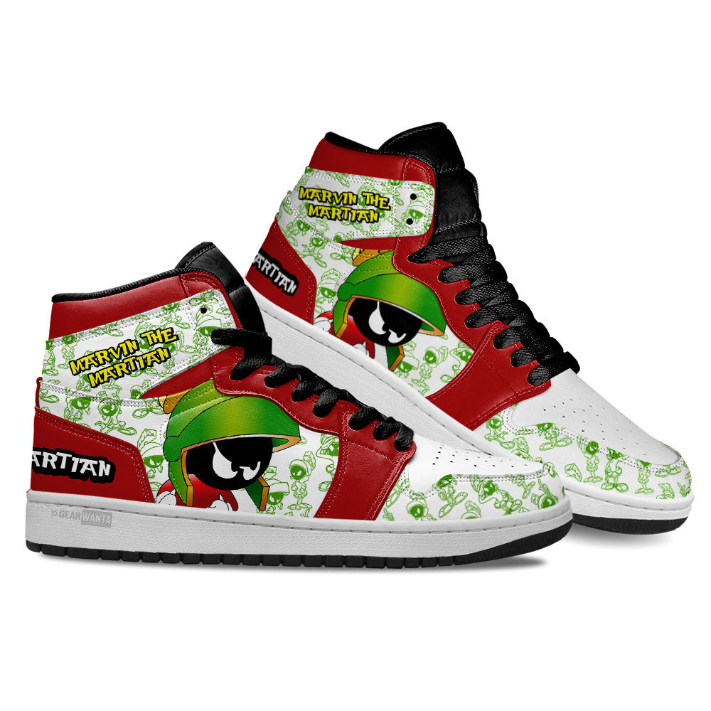Marvin the Martian J1 Shoes For Cartoon Fans Sneakers, Air Jordan Hightop