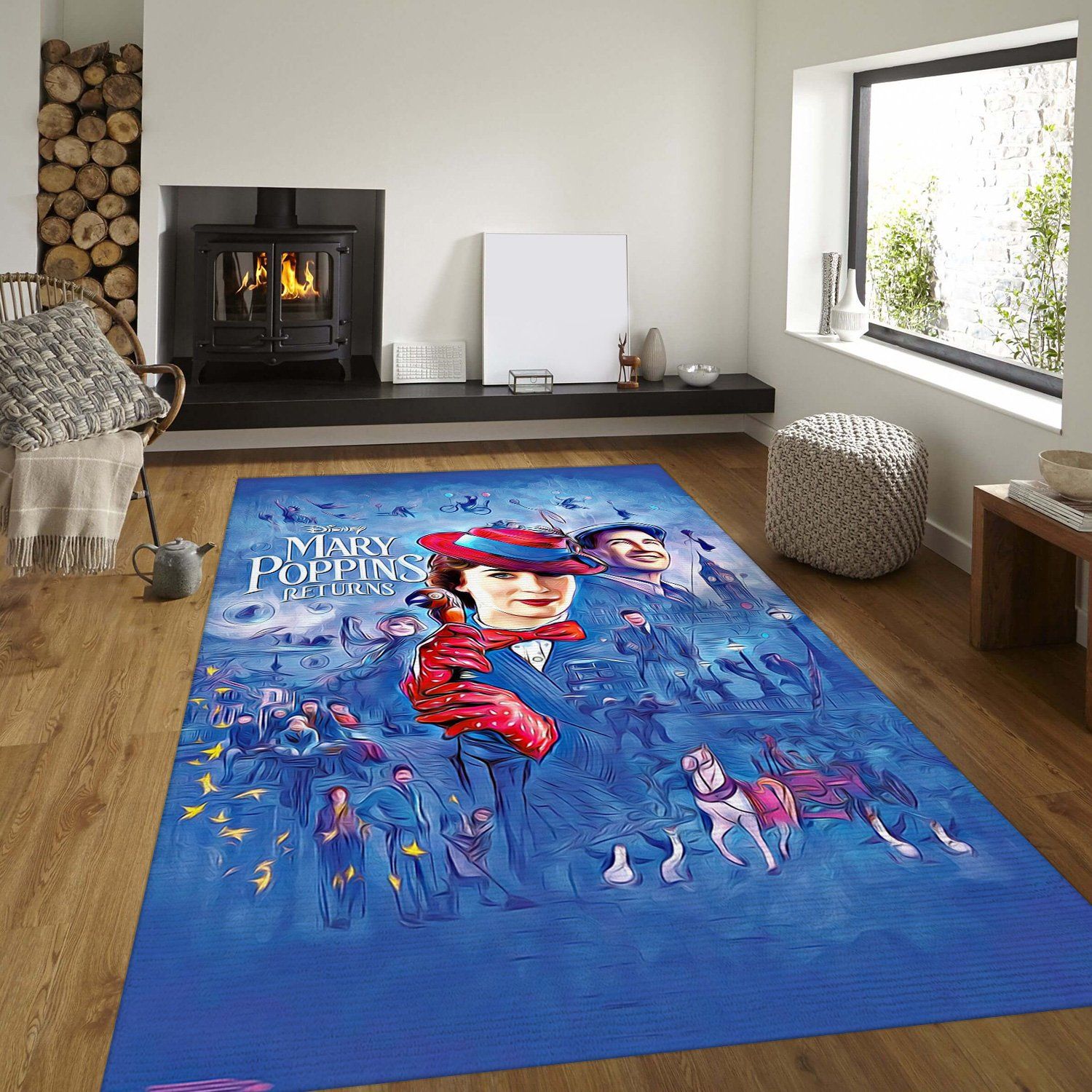 Mary Poppins Rectangle Rug – Custom Size And Printing