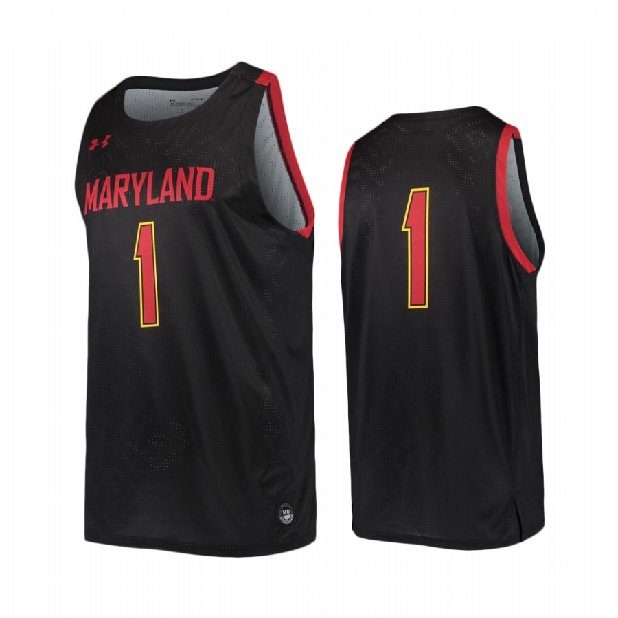 Maryland Terrapins #1 College Jersey - Black