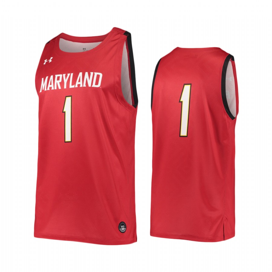 Maryland Terrapins #1 College Jersey - Red