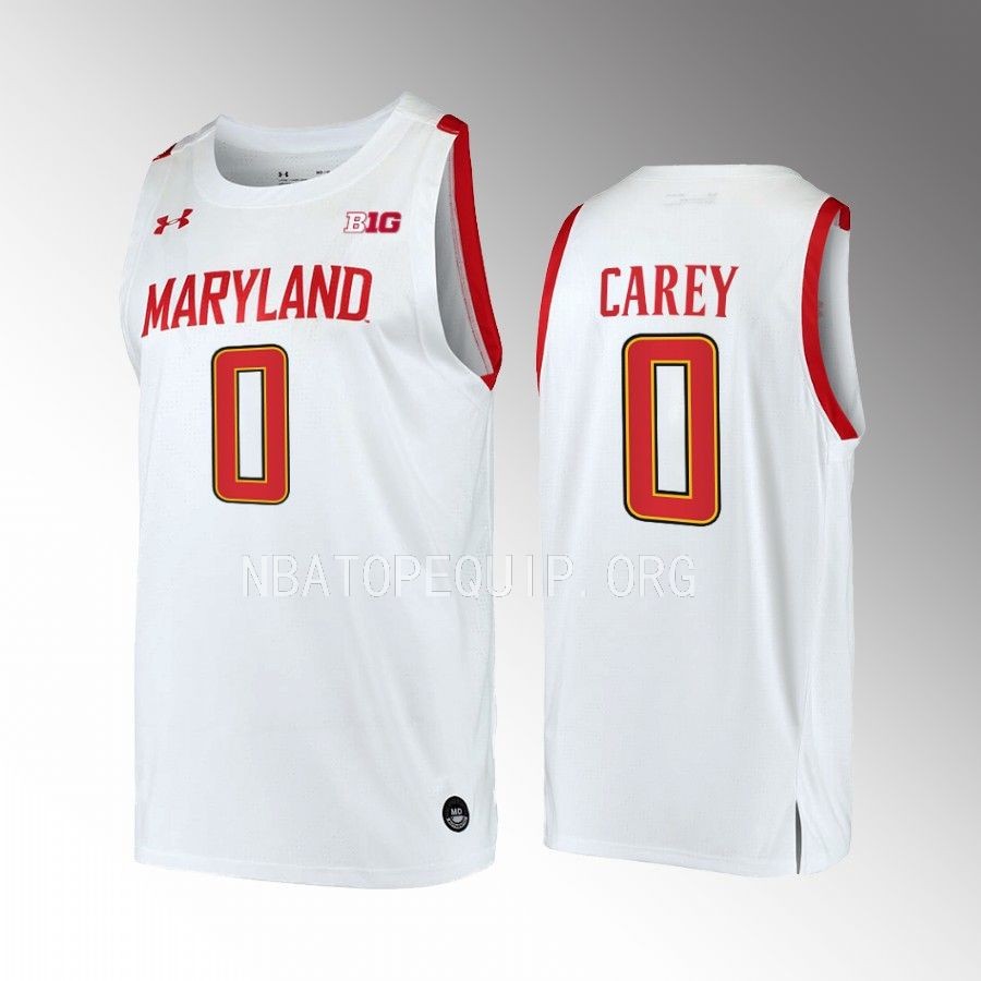 Maryland Terrapins Don Carey Jersey 2022-23 Home White Uniform