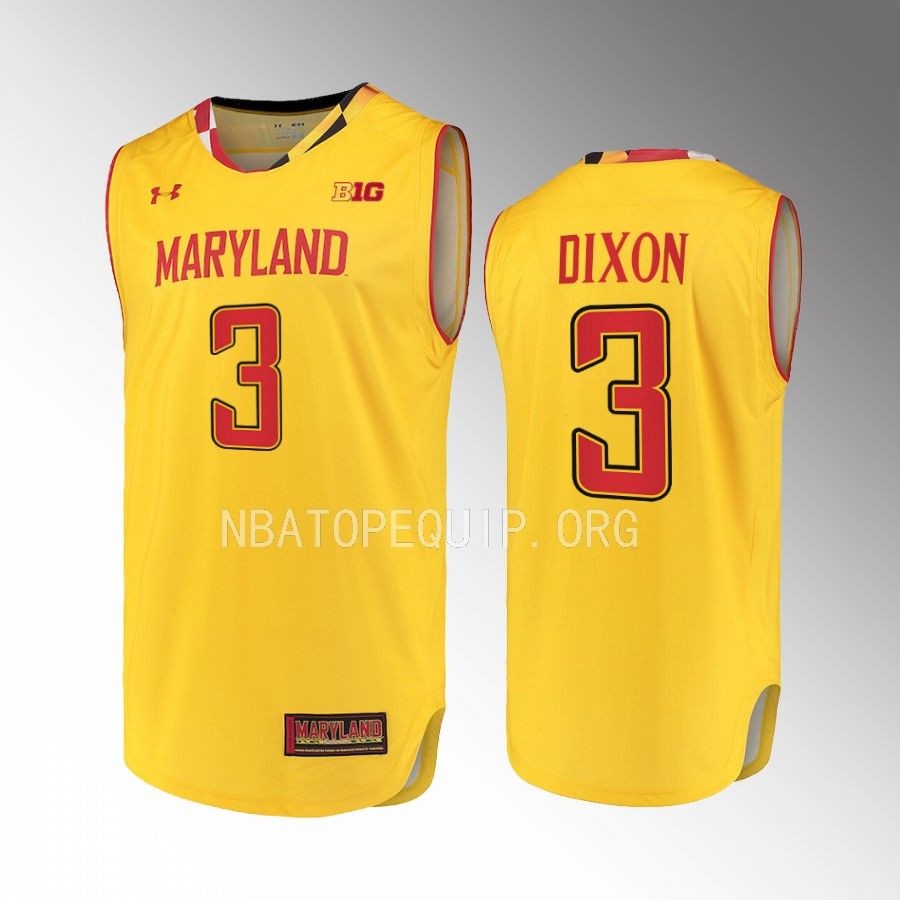 Maryland Terrapins Juan Dixon Jersey Alternate Gold Uniform