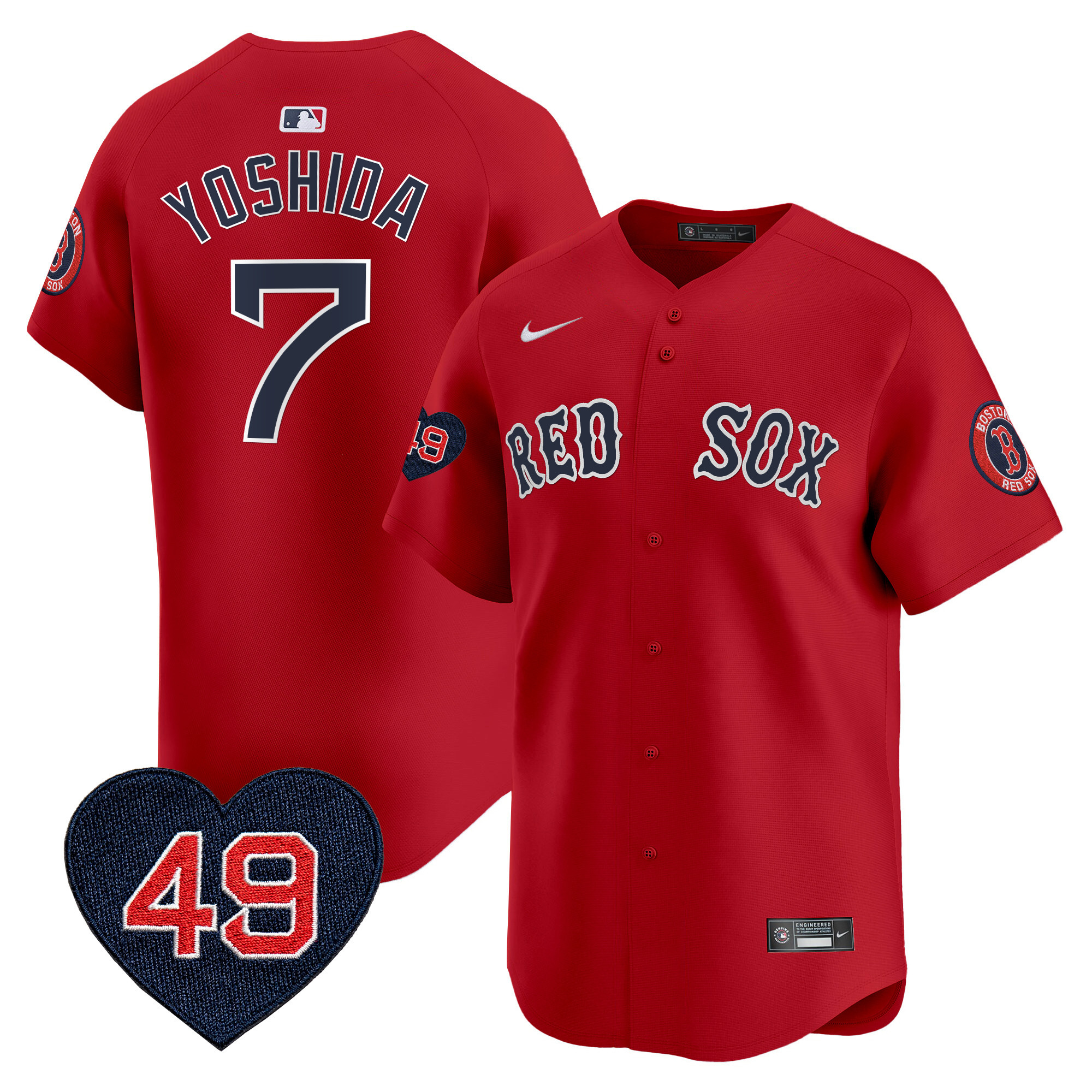 Masataka Yoshida Men's Boston Red Sox Tim Wakefield Patch Vapor Premier Limited Jersey - All Stitched