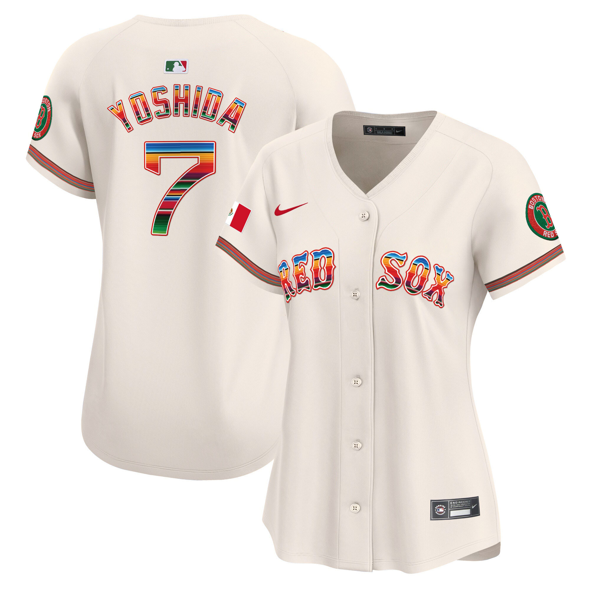 Masataka Yoshida Women's Boston Red Sox Mexico Vapor Premier Limited Cream Jersey - All Stitched