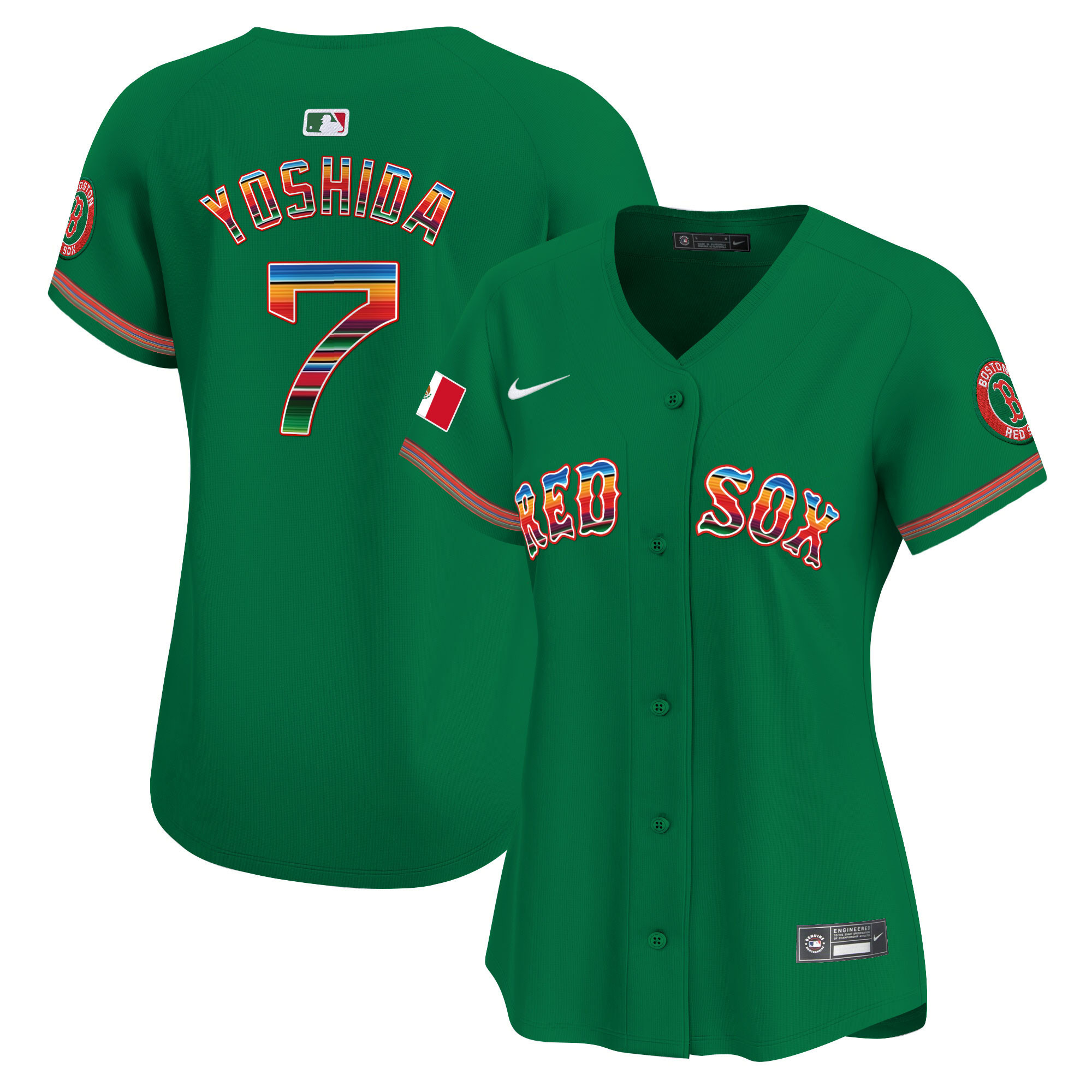 Masataka Yoshida Women's Boston Red Sox Mexico Vapor Premier Limited Green Jersey - All Stitched