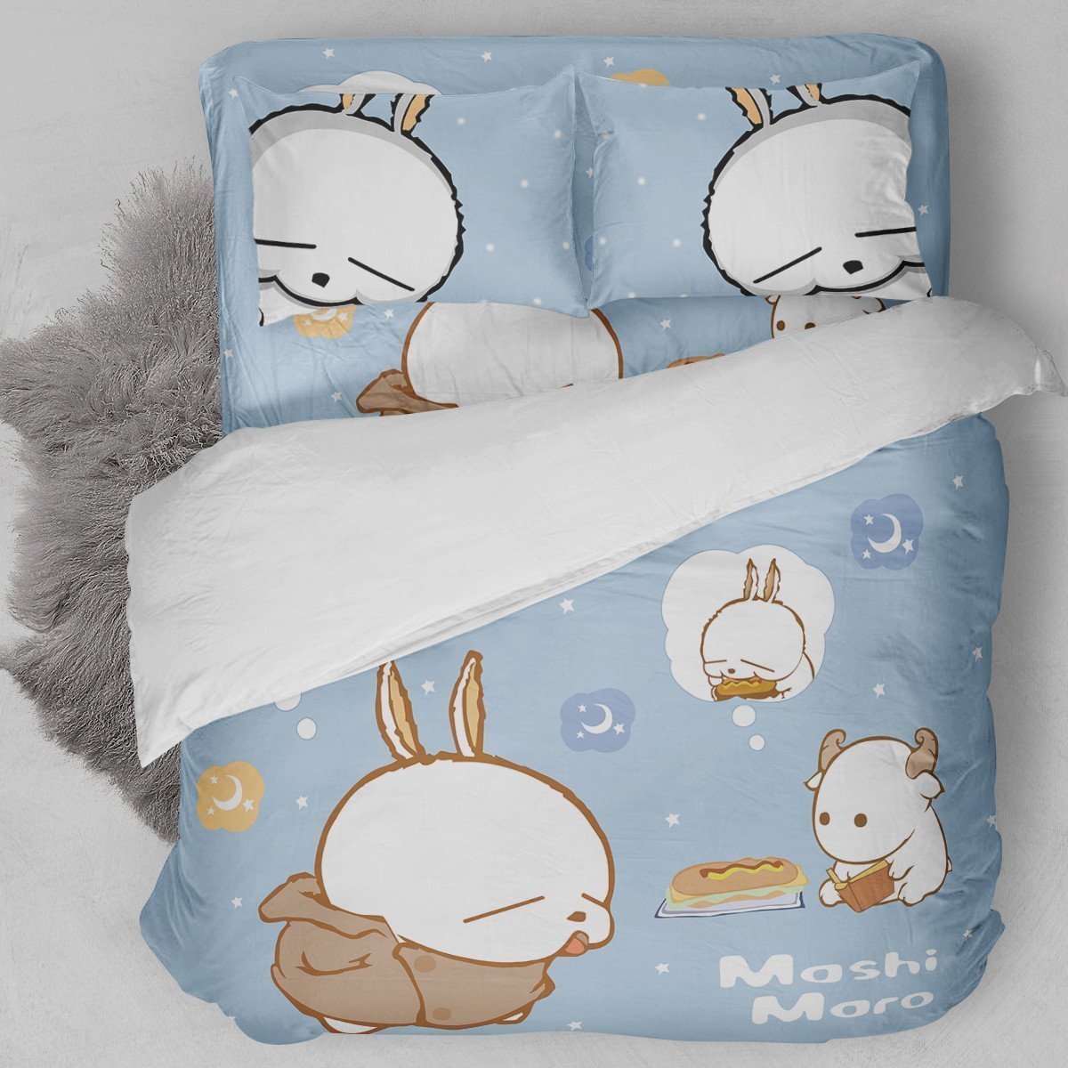 Mashimaro Light Blue Duvet Cover Bedding Set