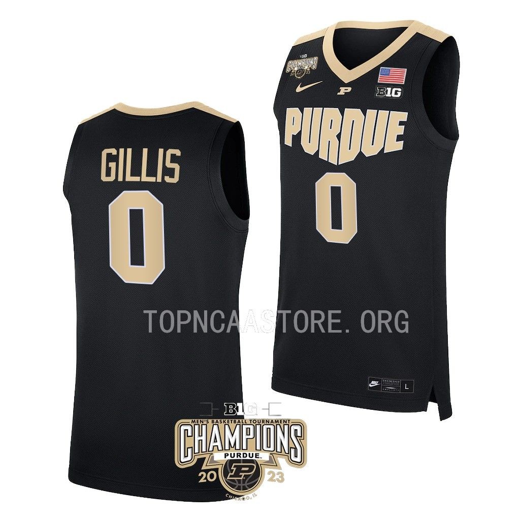 Mason Gillis #0 Purdue Boilermakers 2023 Big 10 Mens Champs Jersey White