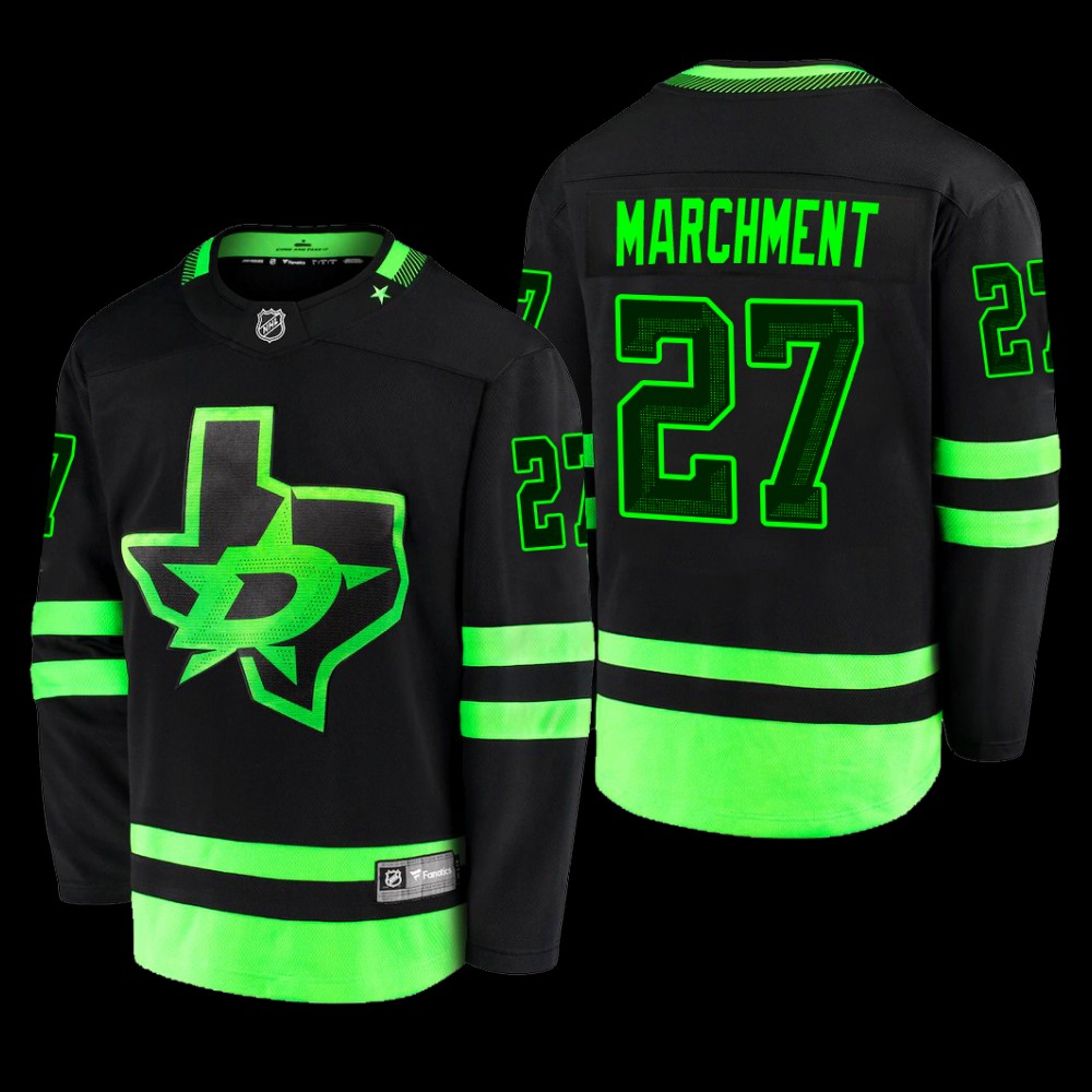 Mason Marchment #27 Dallas Stars Blackout Alternate Black Third Jersey