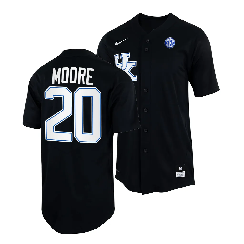 Mason Moore Kentucky Wildcats #20 Black College Jersey