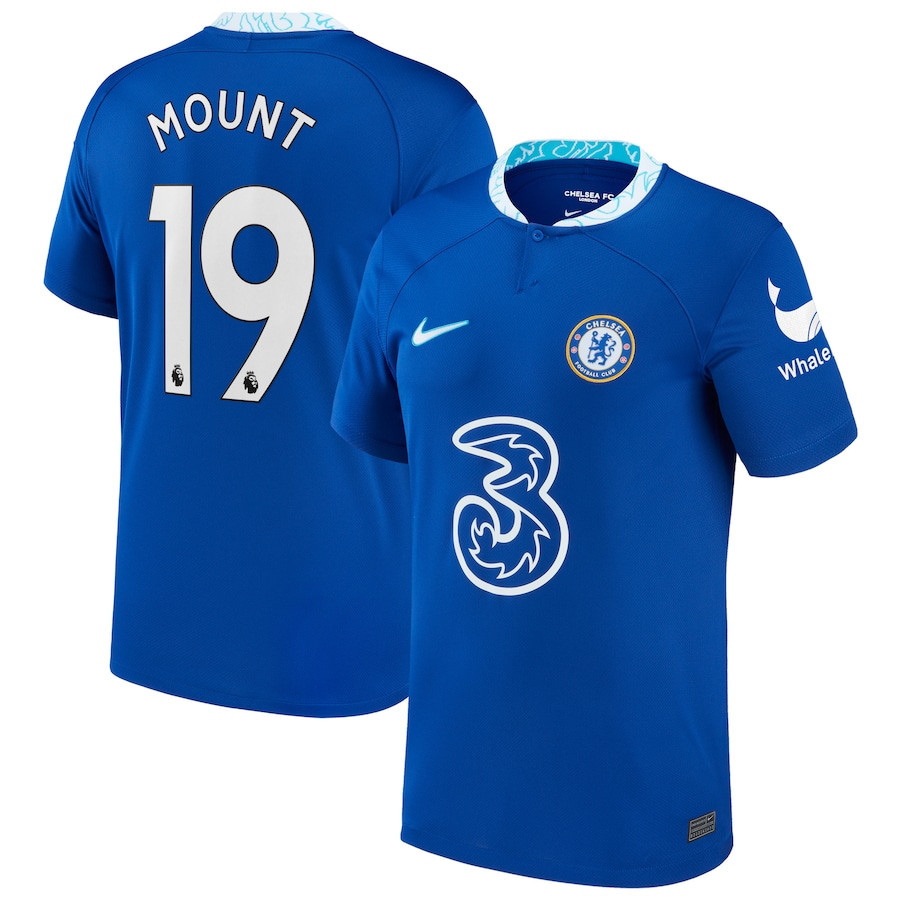 Mason Mount 19 Chelsea 2022/23 Home Player Soccer Jersey – Blue