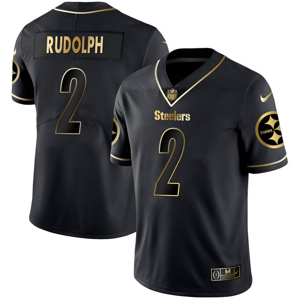 Mason Rudolph Pittsburgh Steelers Black Gold Jersey - All Stitched