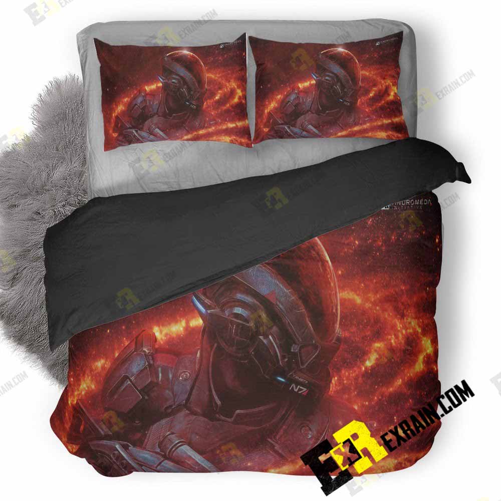 Mass Effect Andromeda Ryder N7 New 3D Customized Duvet Cover Bedding Set