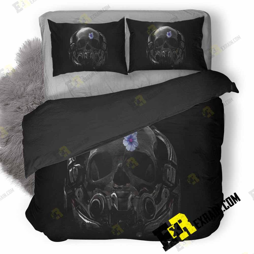 Mass Effect Andromeda Skull Flower Fanart Gt 3D Customized Duvet Cover Bedding Set