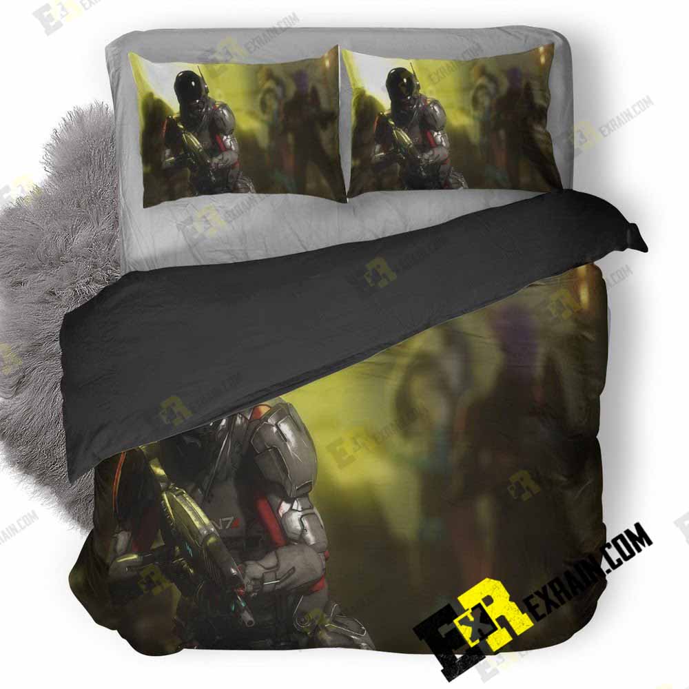Mass Effect Andromeda Video Game Fanart Rt 3D Customized Duvet Cover Bedding Set