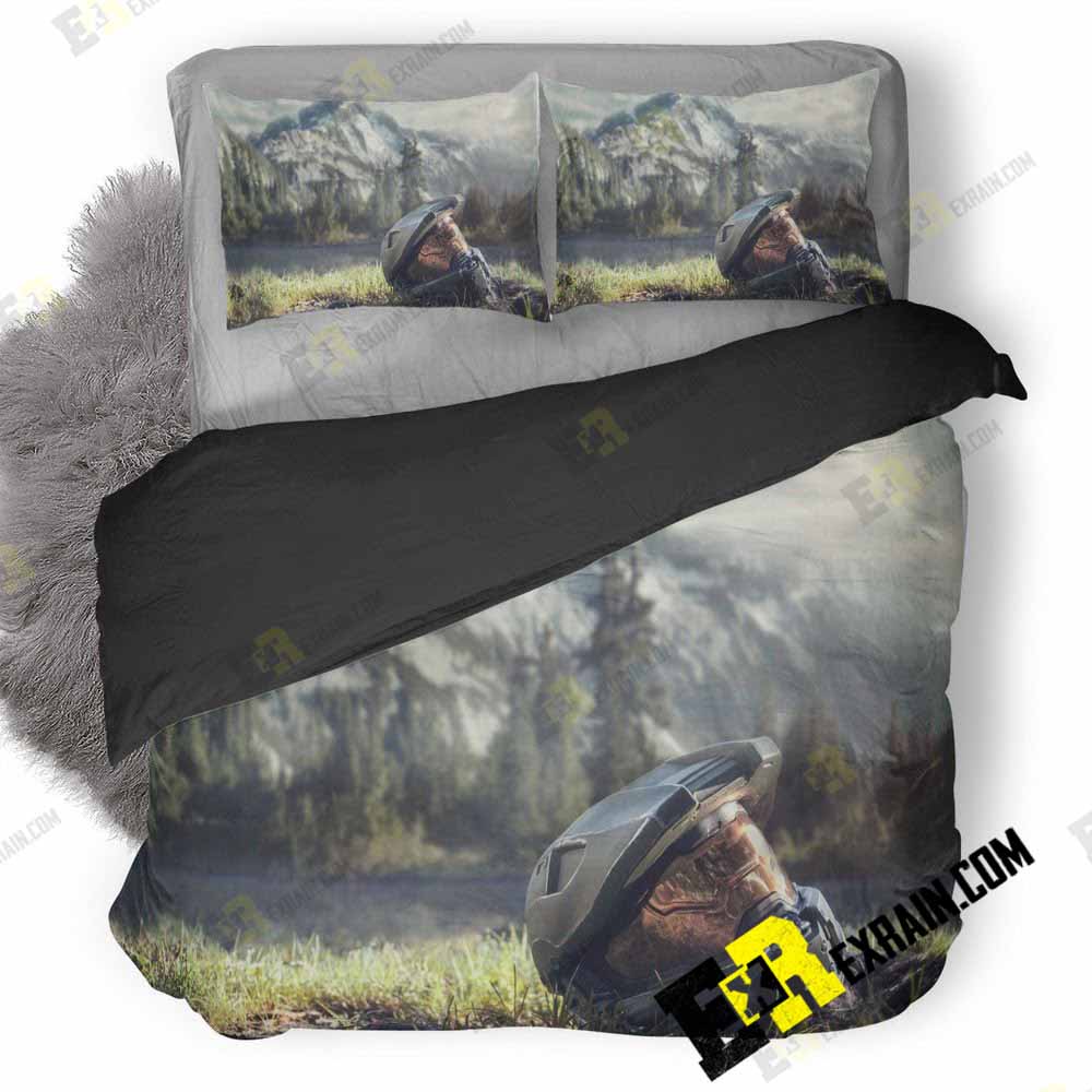 Master Chief Halo Helmet O3 3D Customized Duvet Cover Bedding Set